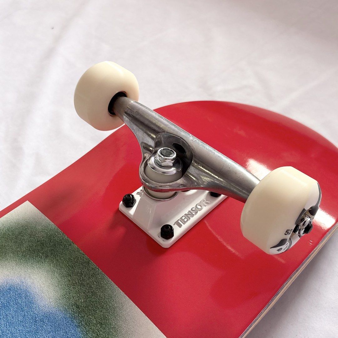 Aura “Red Smile” 8.0” x 31.5” Custom Skateboard Complete