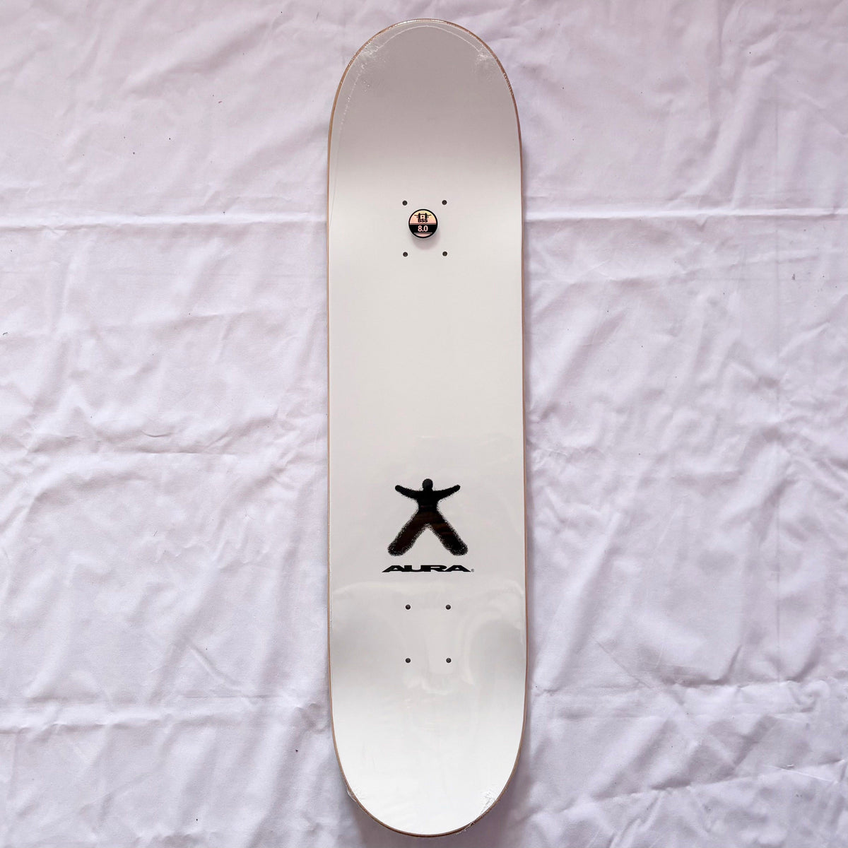 Aura “White Chains” 8.0” x 31.5” Skateboard Deck