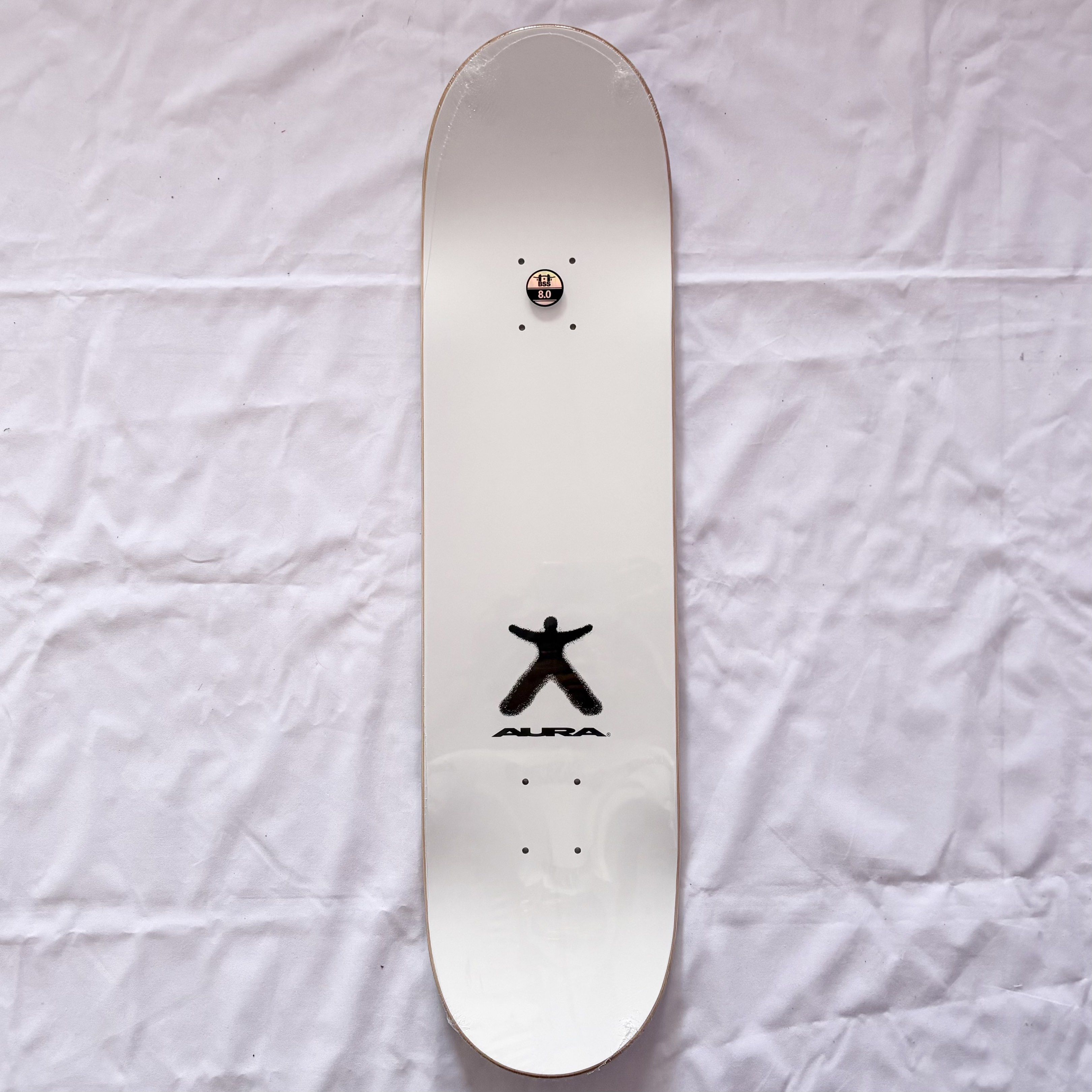 Aura “White Chains” 8.0” x 31.5” Skateboard Deck