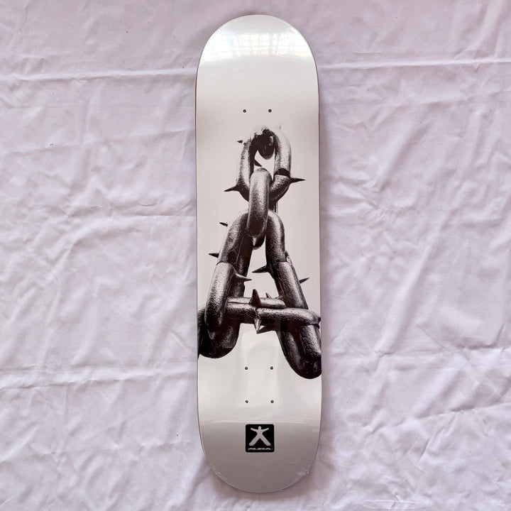 Aura “White Chains” 8.0” x 31.5” Skateboard Deck