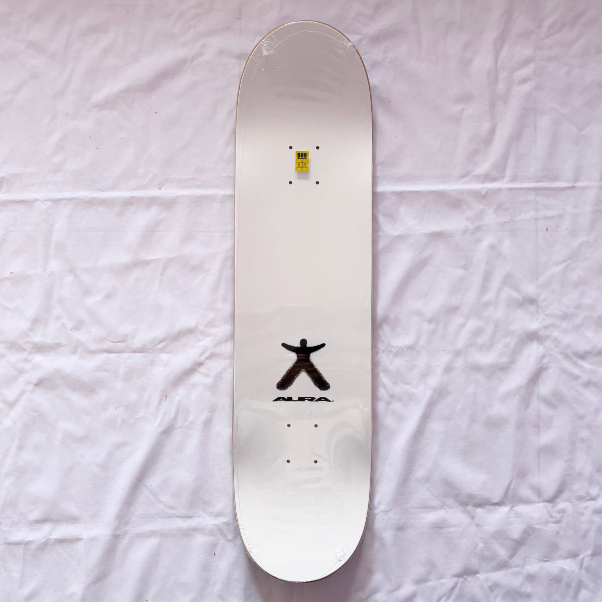 Aura “White Heart” 8.25” x 31.5” Skateboard Deck