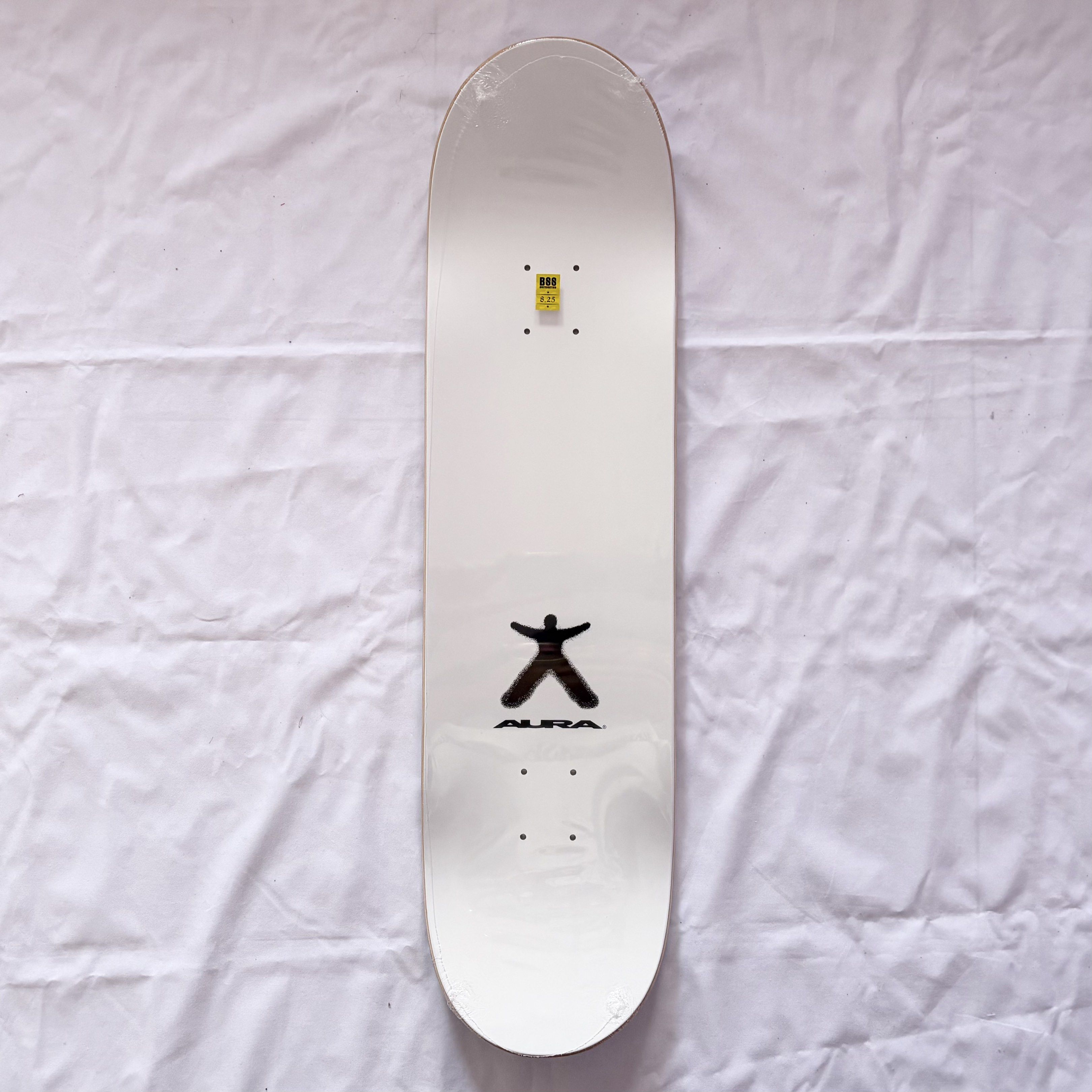 Aura “White Heart” 8.25” x 31.5” Skateboard Deck