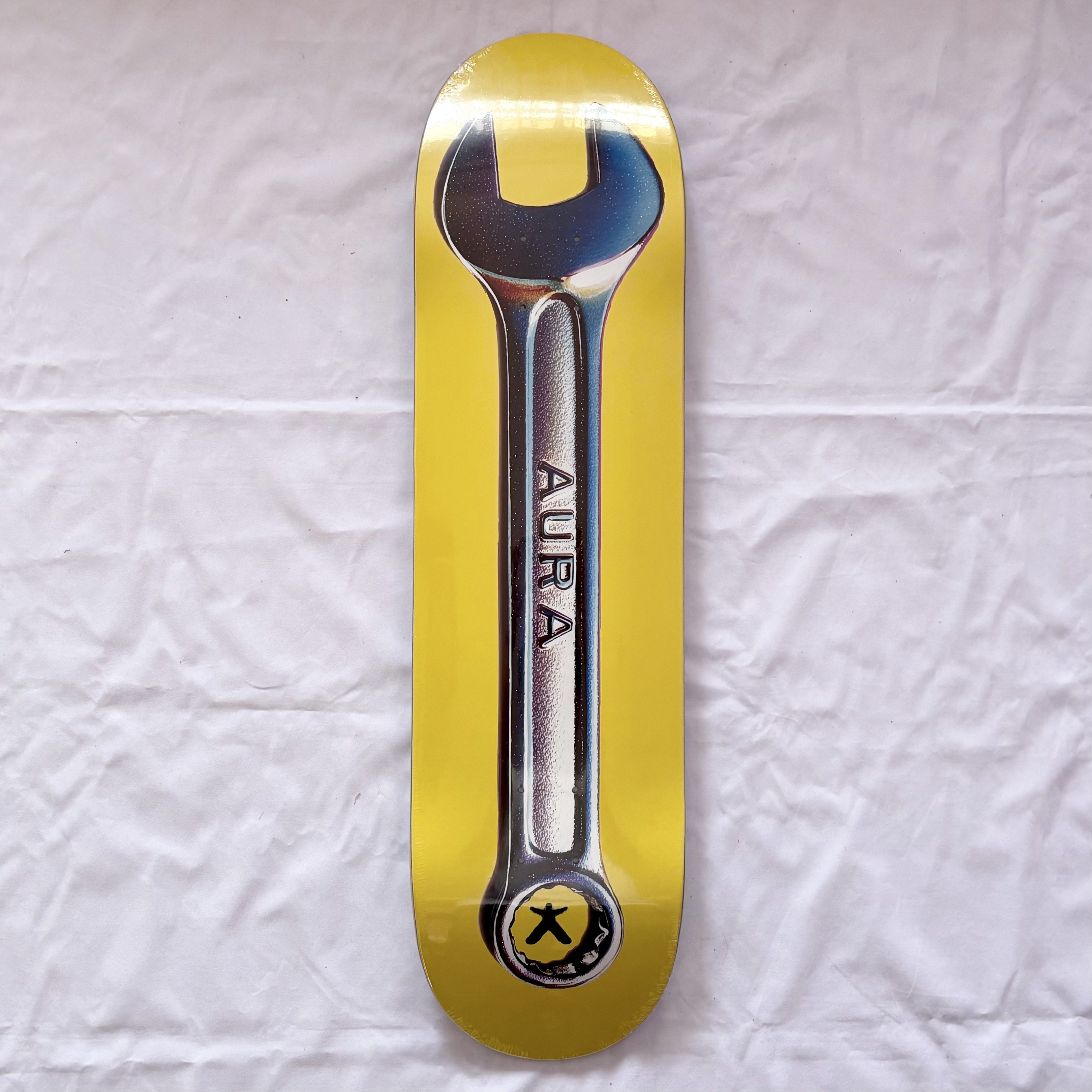 Aura “Yellow Wrench” 8.25” x 32” Skateboard Deck