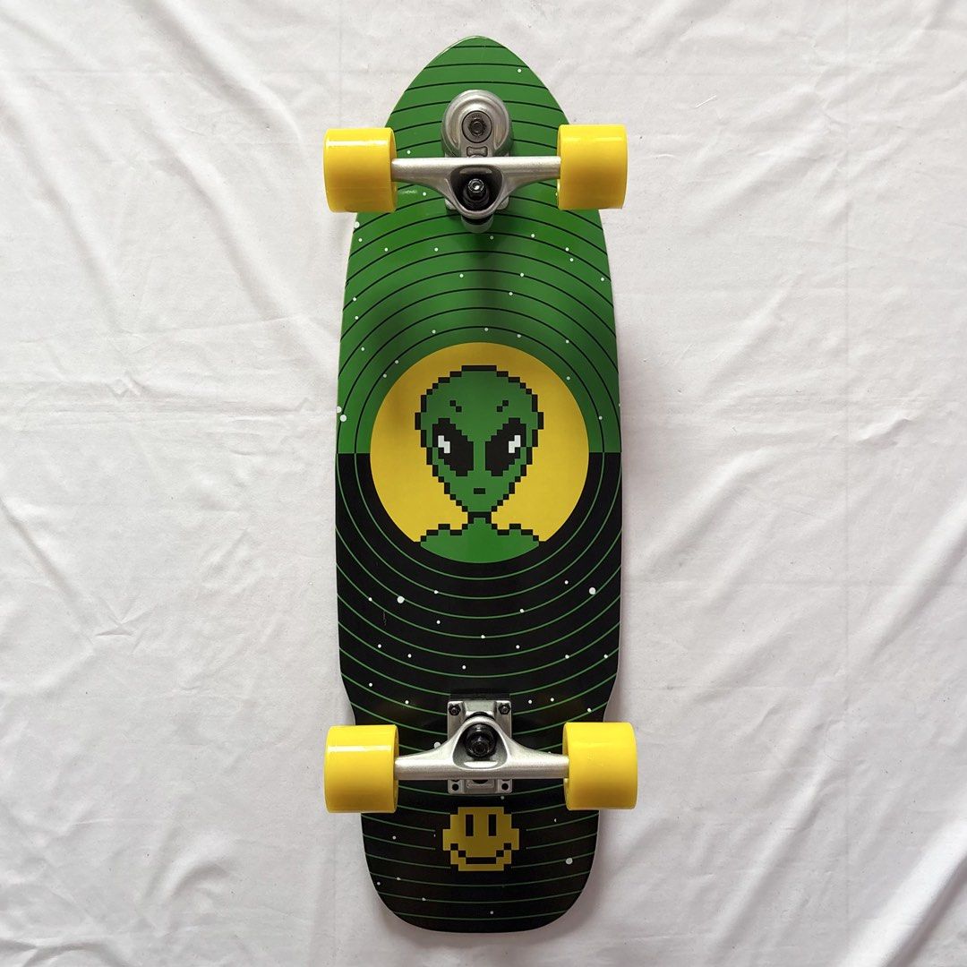 Black Market “Alien” 10” x 31” Surfskate Cruiser Skateboard Complete