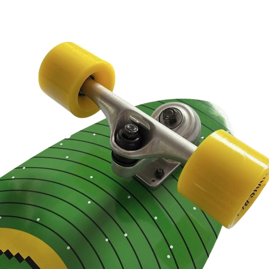 Black Market “Alien” 10” x 31” Surfskate Cruiser Skateboard Complete — front truck detail