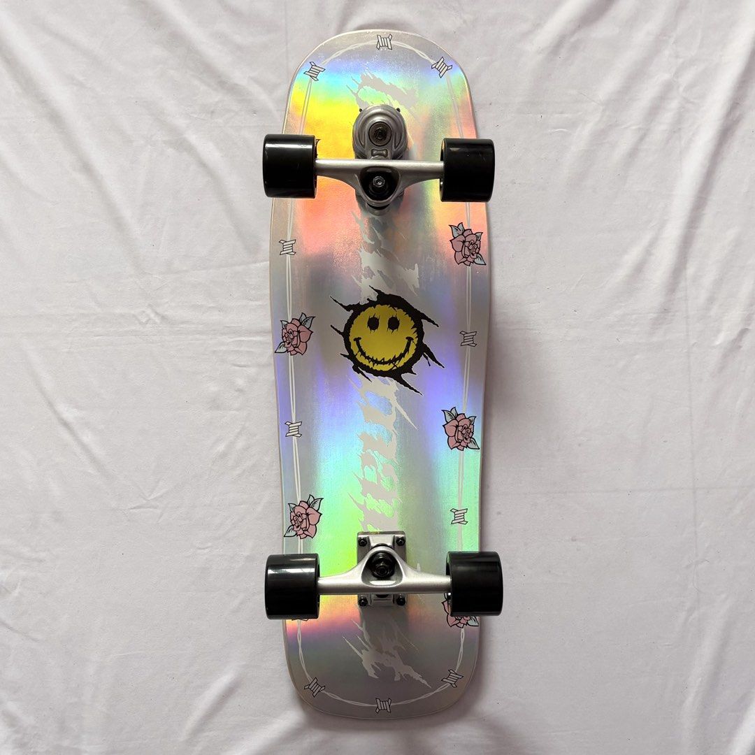 Black Market “Barbed Wire” 9.5” x 31” Surfskate Cruiser Skateboard Complete