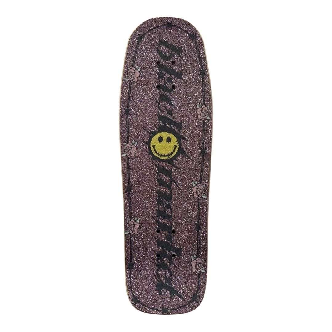 Black Market “Barbed Wire” 9.5” x 31” Surfskate Cruiser Skateboard Complete — grip-tape top view
