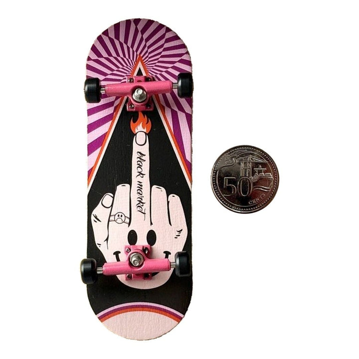 Black Market “Finger” 32mm Fingerboard Complete — underside complete view