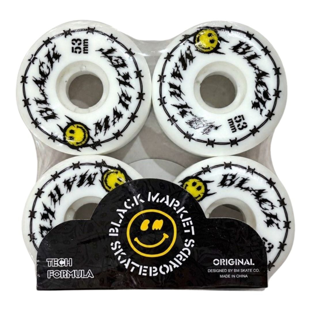 Black Market “Fire” 53mm 78a Tech Formula Skateboard Wheels