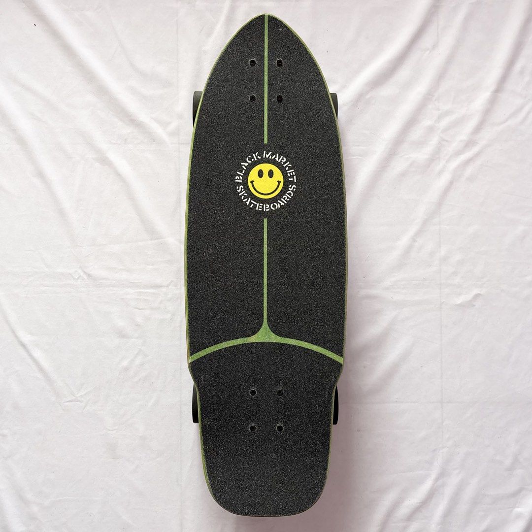 Black Market “Floral” 9.75” x 29.75” Surfskate Cruiser Skateboard Complete