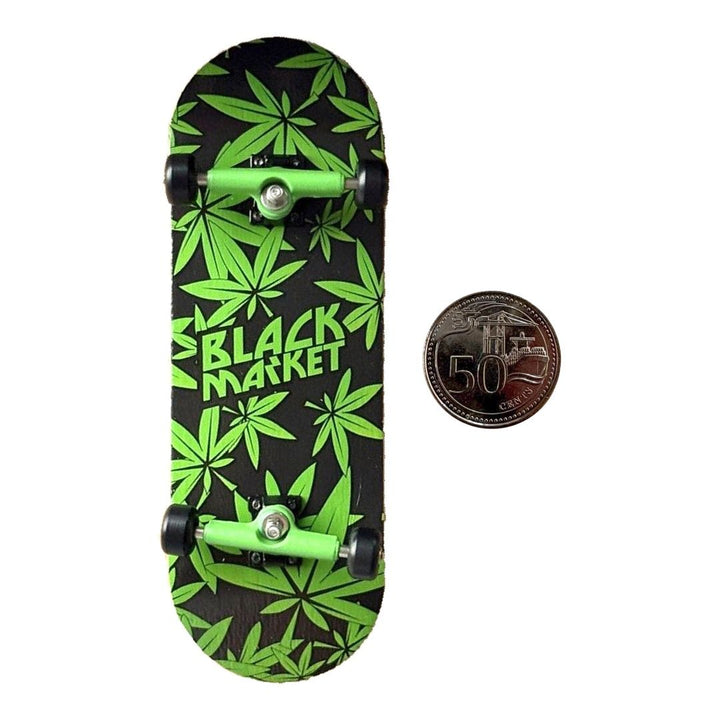 Black Market “Plant” 32mm Fingerboard Complete — underside complete view
