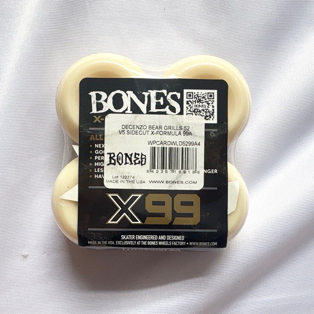Bones “Bear Grills” 52mm 99a V5 Side Cut X-Formula Skateboard Wheels — product image 2 of 2