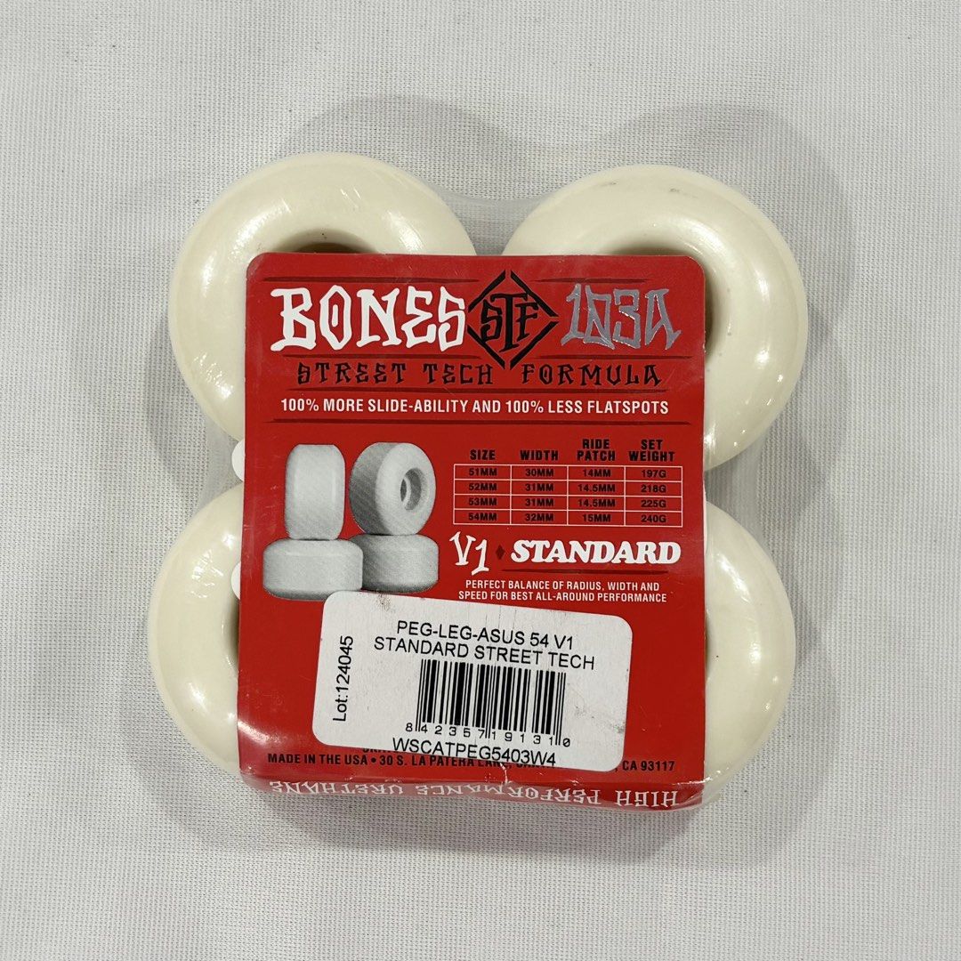Bones “Legs Black” 54mm 103a V1 Standard Street Tech Formula Skateboard Wheels