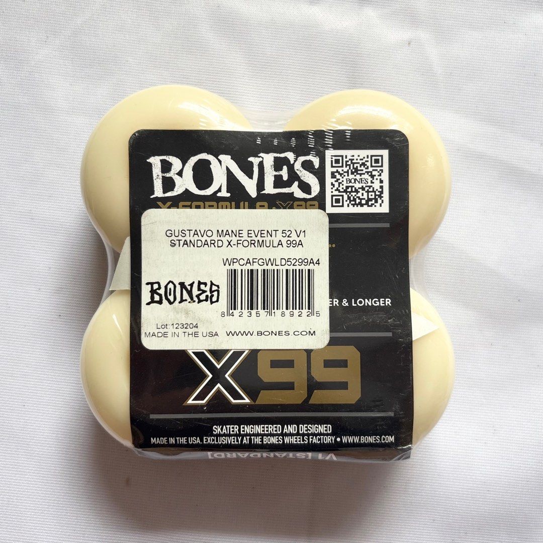 Bones “Mane” 52mm 99a V1 Standard X-Formula Skateboard Wheels — product image 2 of 2