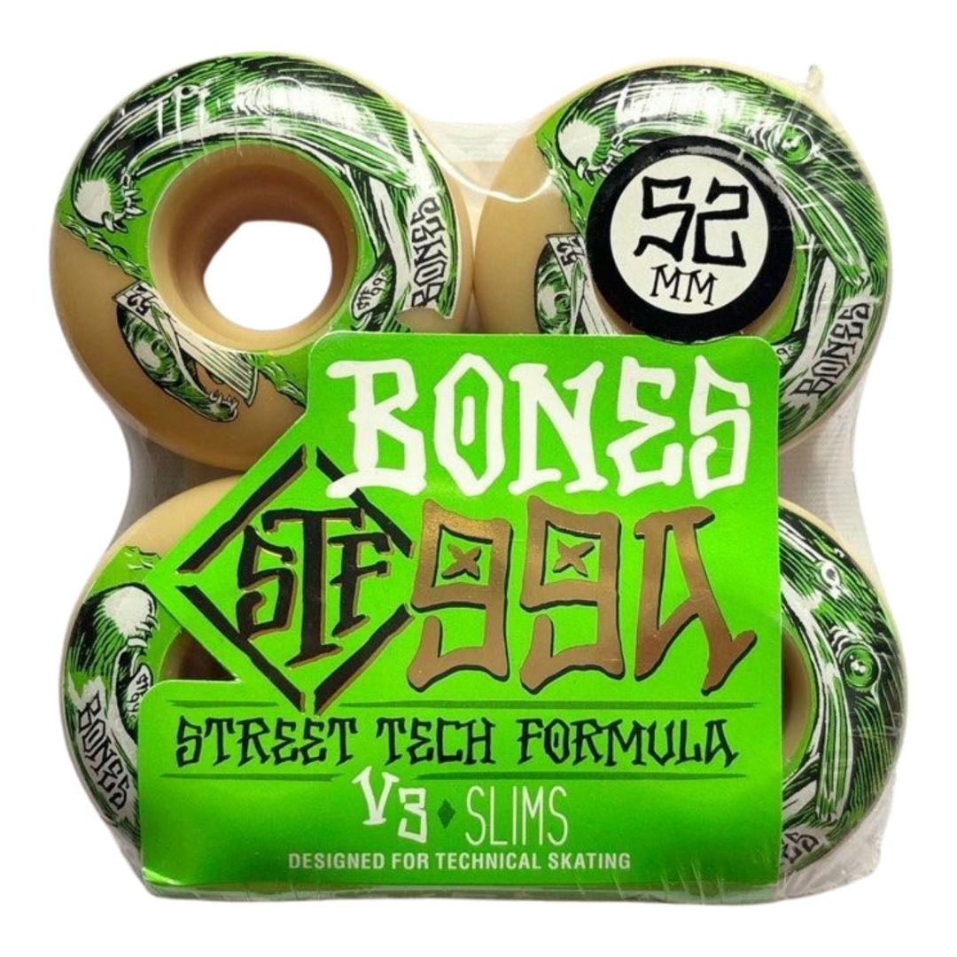 Bones “Salmon Dinner” 52mm 99a V3 Slims Street Tech Formula Skateboard Wheels — product image 1 of 2