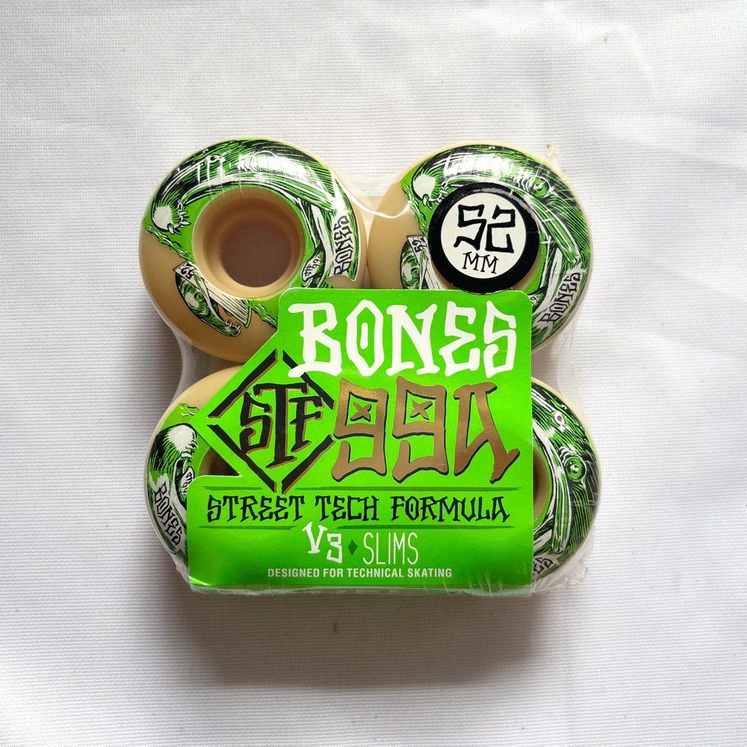 Bones “Salmon Dinner” 52mm 99a V3 Slims Street Tech Formula Skateboard Wheels — product image 1 of 2