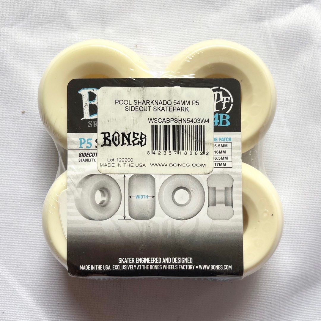 Bones “Sharknado” 54mm 84b P5 Side Cut Skate Park Formula Wheels — product image 2 of 2