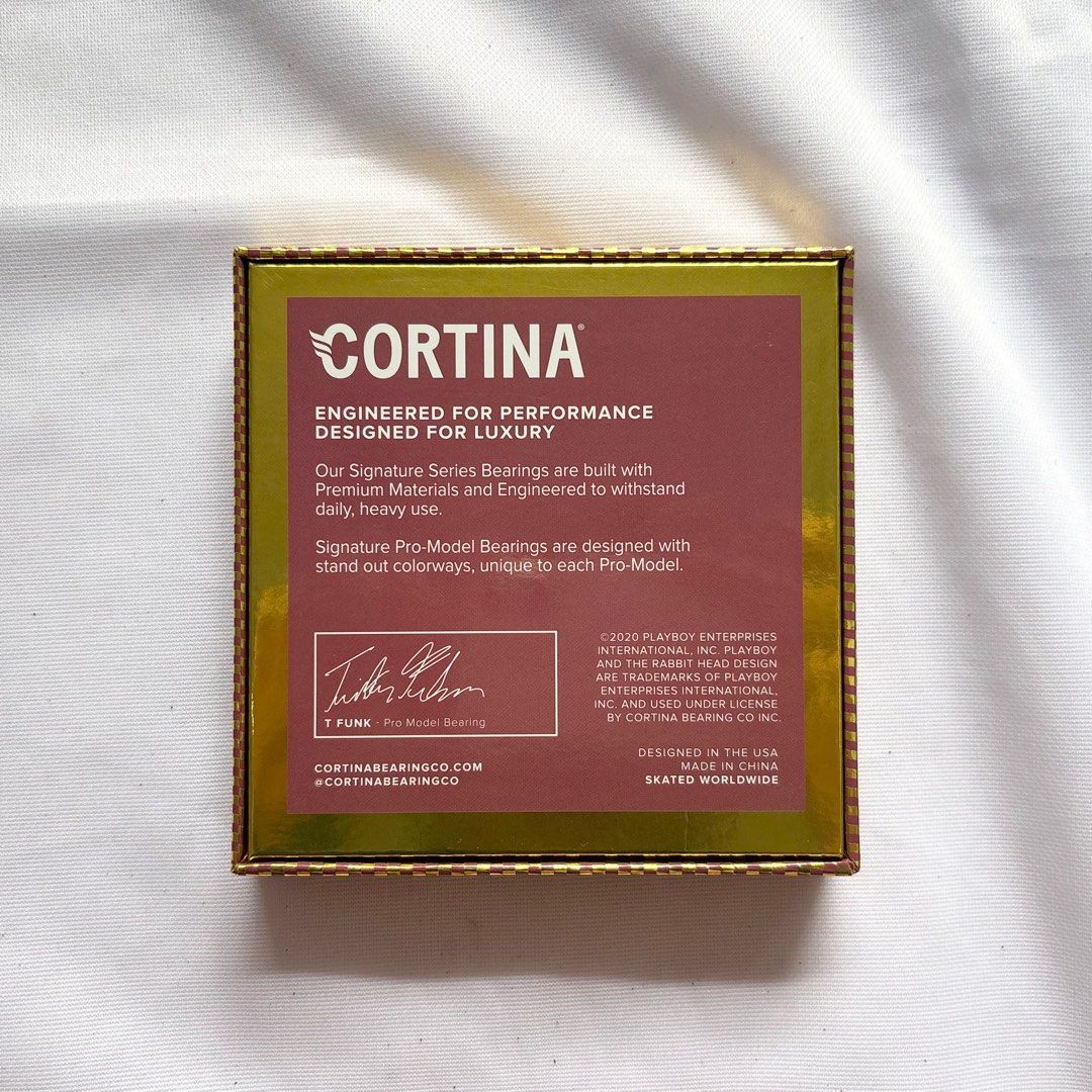Cortina x Playboy “Red” Tristan Funkhouser Pro Model Skateboard Bearings — product image 3 of 3