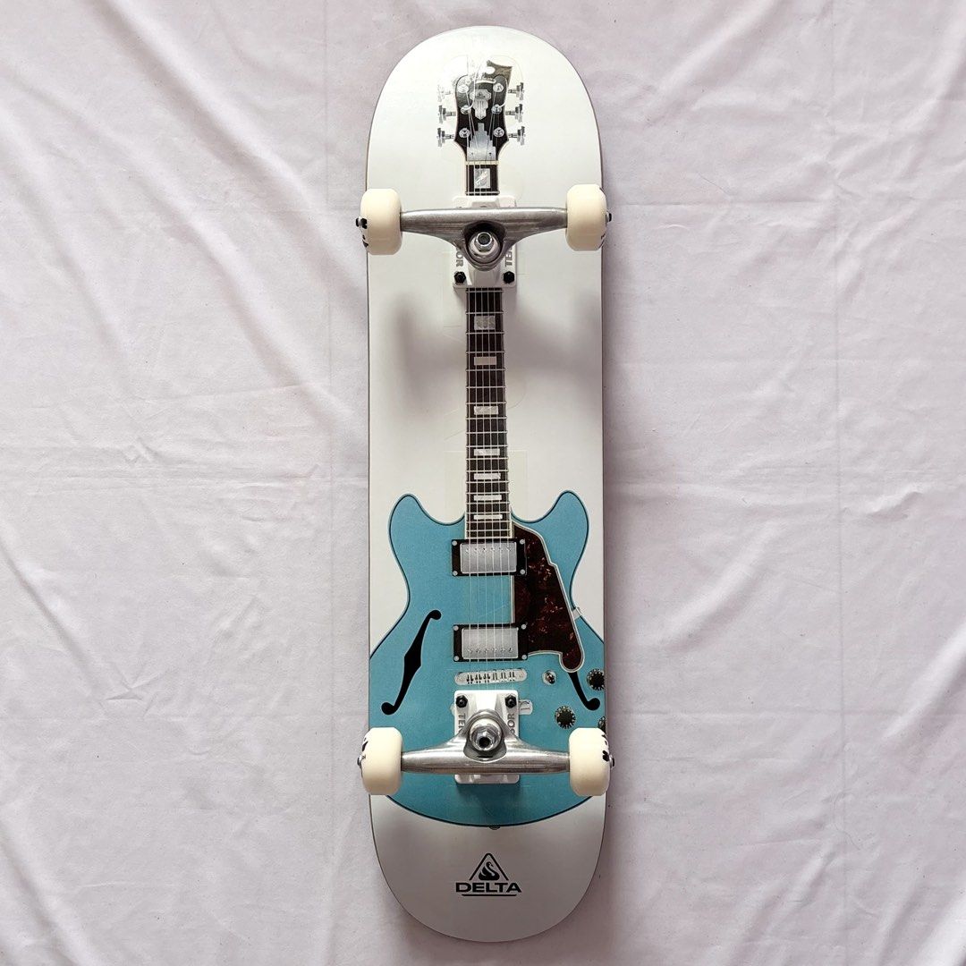 Delta “Guitar” 8.0” x 31.75” Bastien Salabanzi Model Custom Skateboard Complete