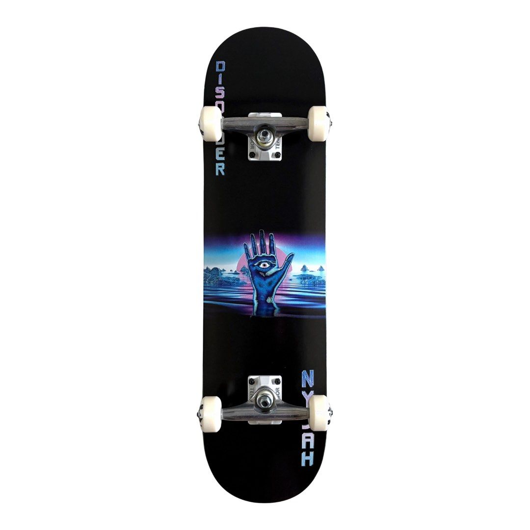 Disorder “Eye of Chaos” 8.0″ x 31.875″ Custom Skateboard Complete