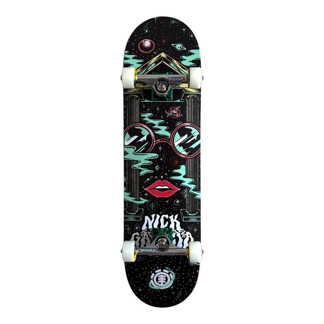 Element “Space” 8.3875″ x 32.2″ Nick Garcia Pro Model Custom Skateboard Complete