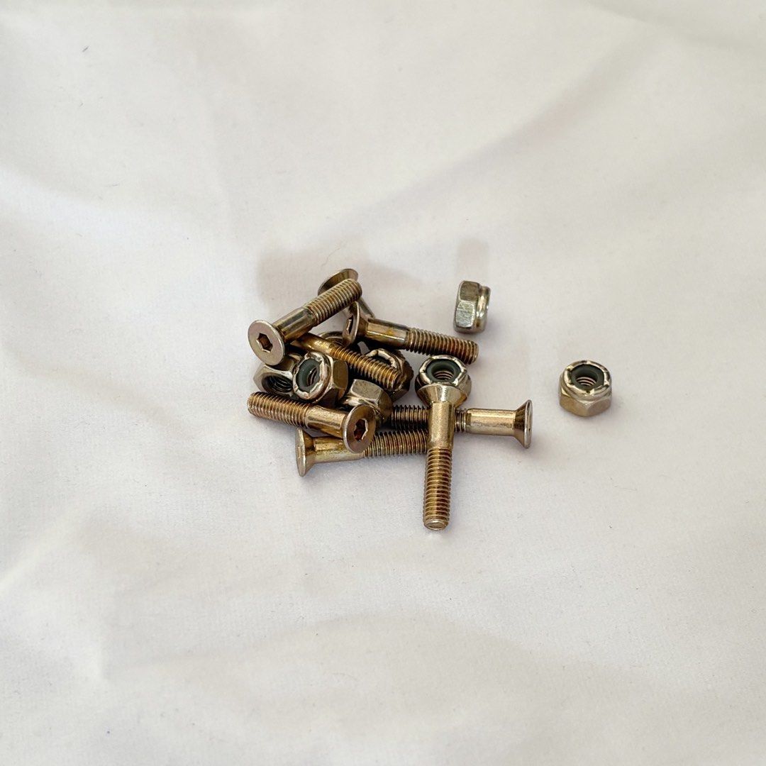 Enigma 1” Skateboard Hardware (Black/Blue/Gold)