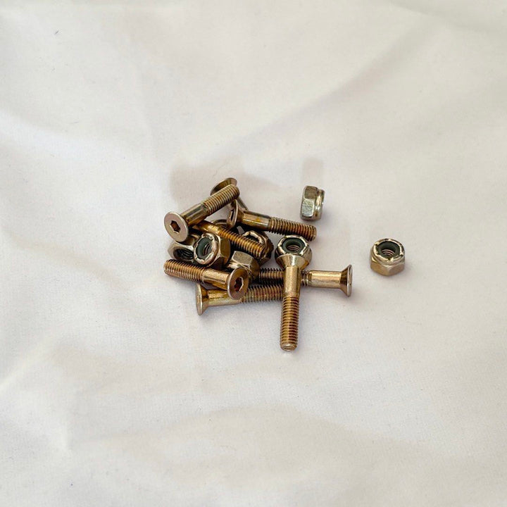 Enigma 1” Skateboard Hardware (Black/Blue/Gold)