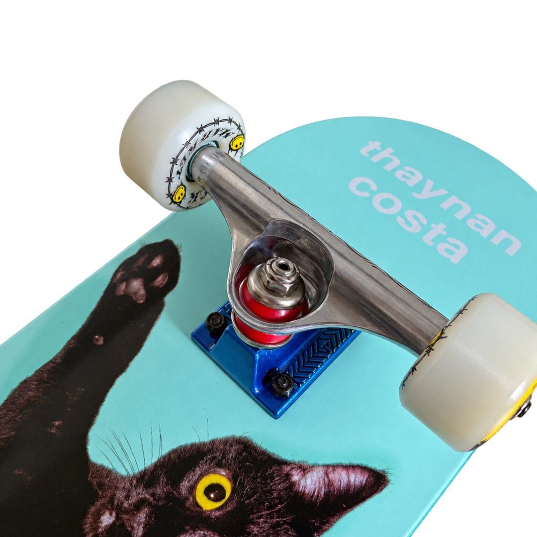 Enjoi “Black Cat” 7.5″ x 29.2″ Thaynan Costa Pro Model Custom Kids Skateboard Complete