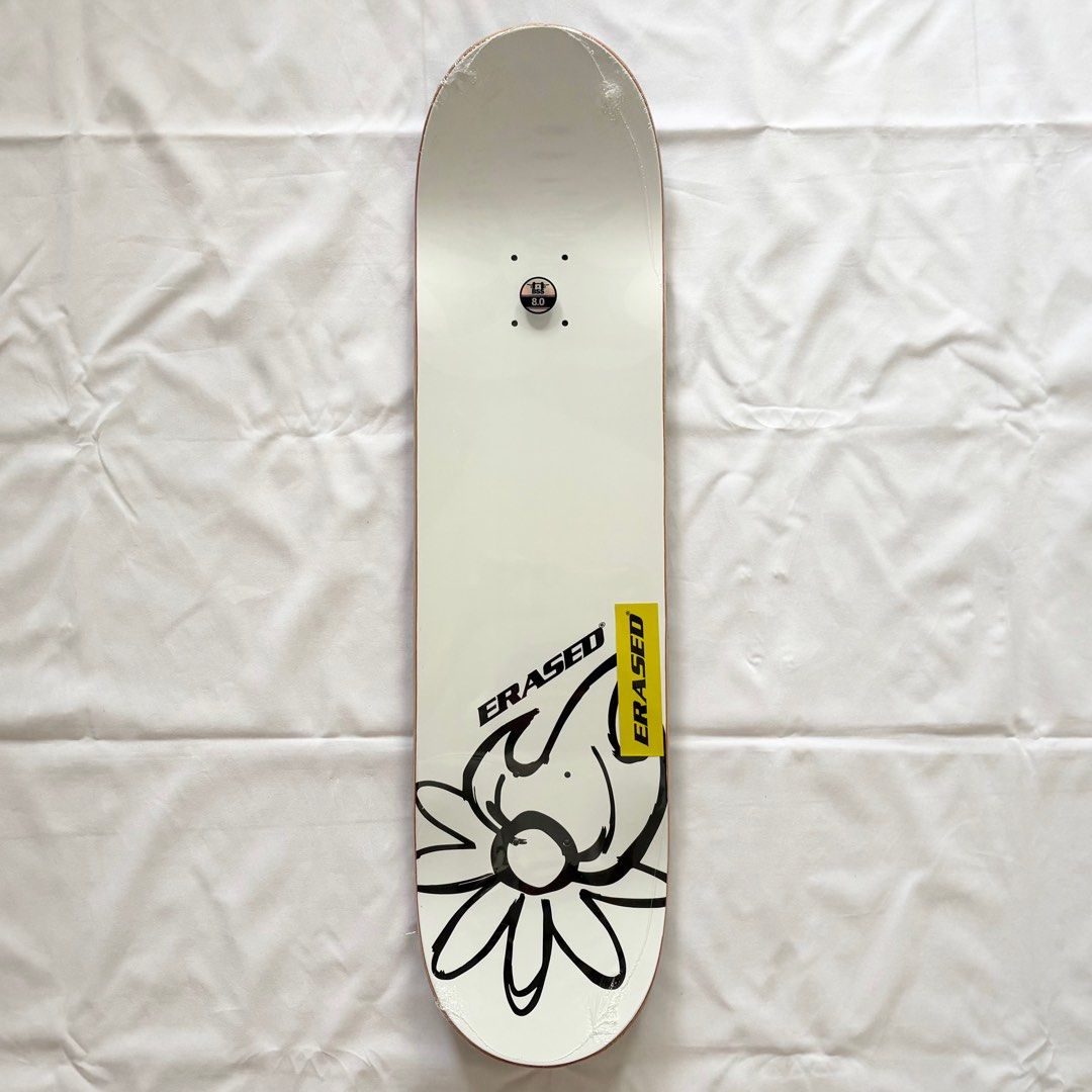 Erased “Classic Black” 8.0” x 31.4” Skateboard Deck