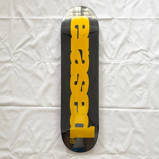 Erased “Classic Black” 8.0” x 31.4” Skateboard Deck - No Grip
