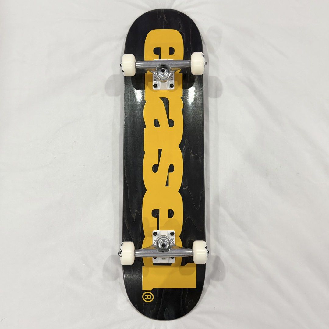 Erased “Classic Black” 8.0” x 31.4” Custom Skateboard Complete