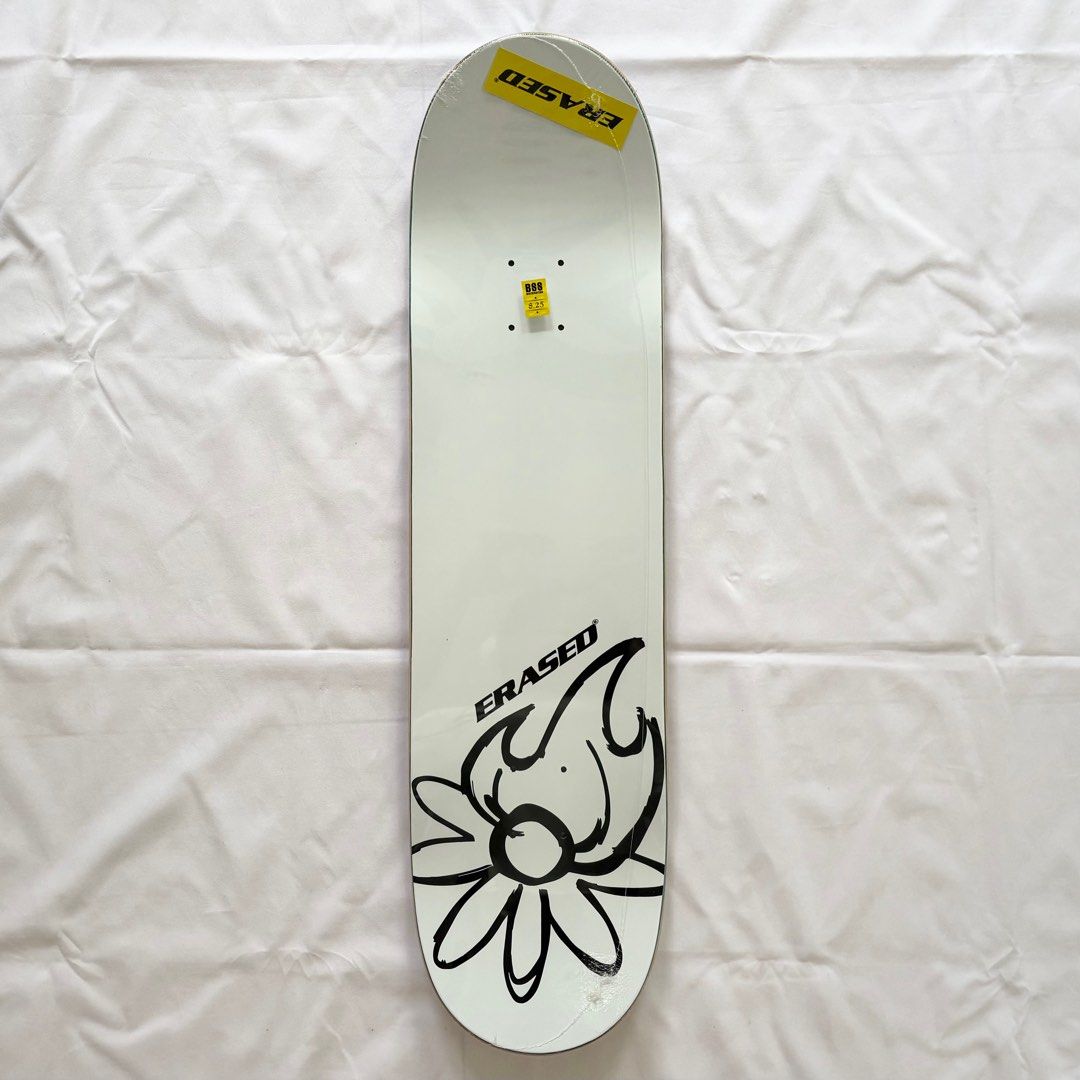 Erased “White and Black” 8.0” x 31.4” / 8.25” x 31.5” Skateboard Deck