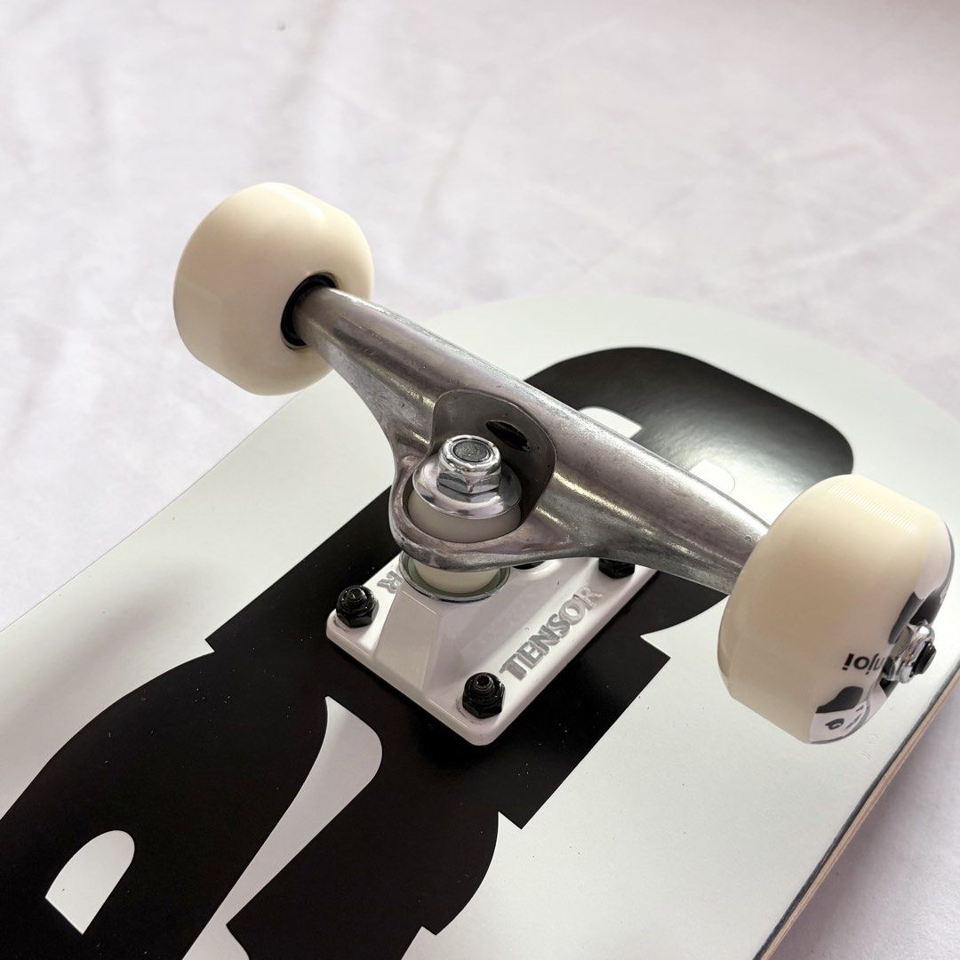 Erased “Classic White” 8.0” x 31.4” / 8.25” x 31.5” Custom Skateboard Complete