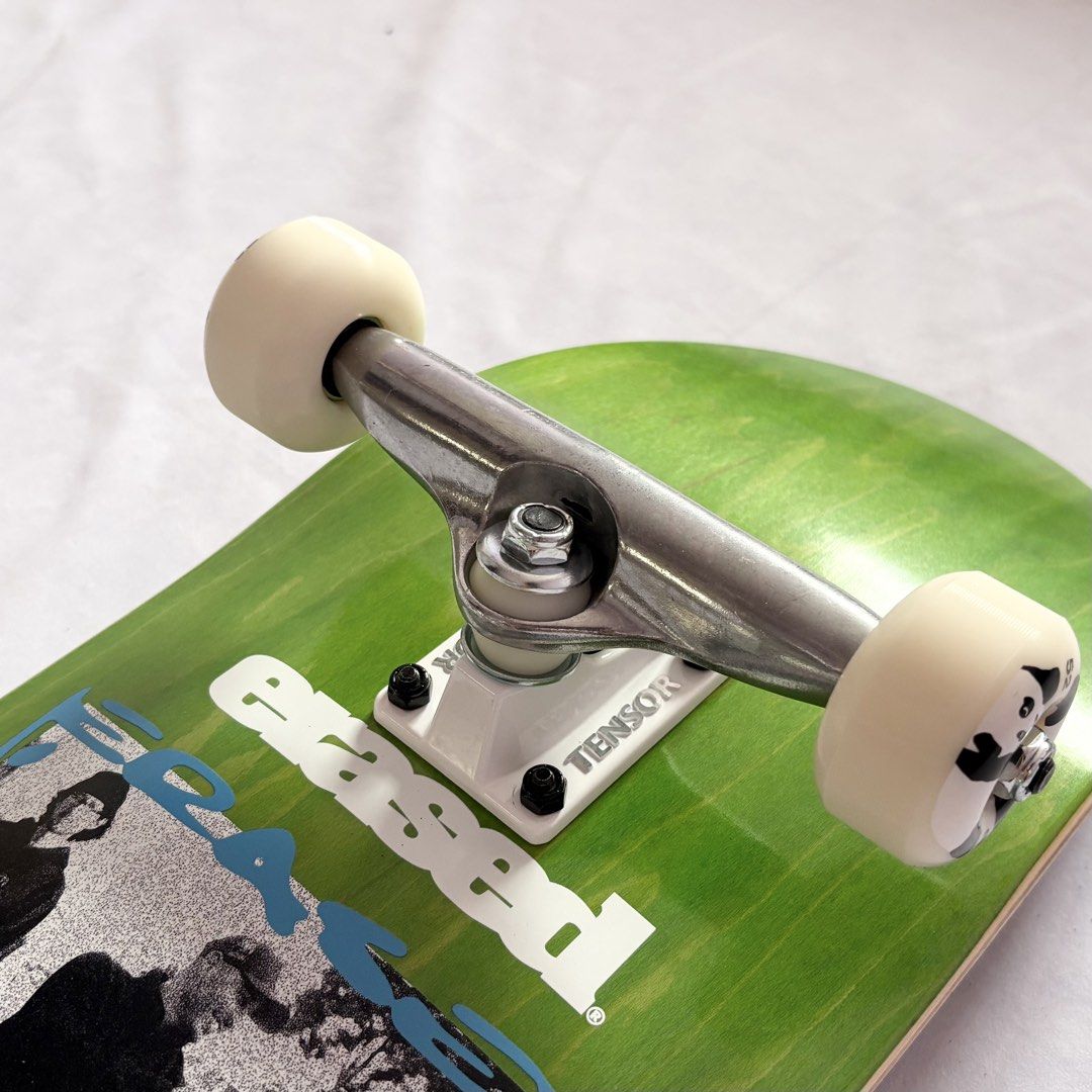 Erased “Glow Green” 8.25” x 31.5” Custom Skateboard Complete