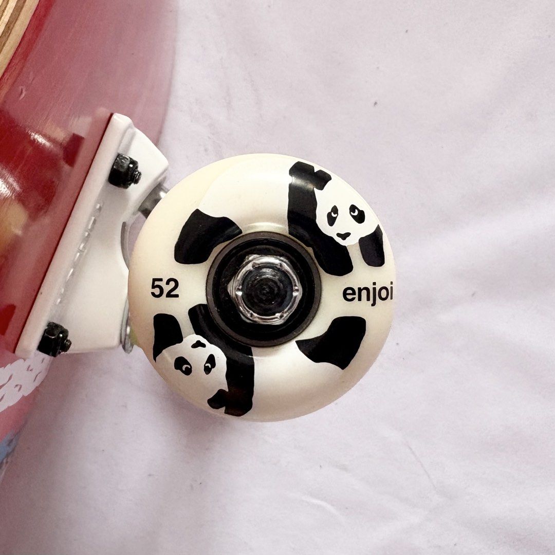 Erased “Glow Red” 8.0” x 31.4” Custom Skateboard Complete