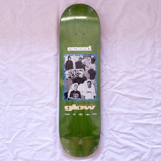 Erased “Glow Video Green” 8.25” x 31.5” Skateboard Deck - No Grip