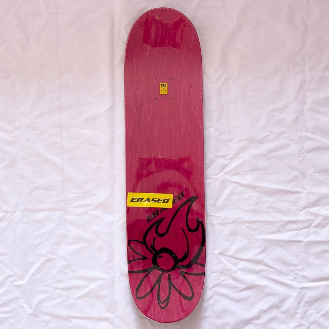 Erased “Glow Video Green” 8.25” x 31.5” Skateboard Deck