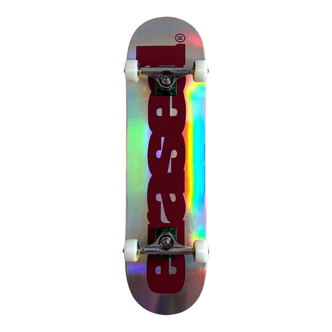 Erased “Holographic” 8.0″ / 8.25″ Custom Skateboard Complete