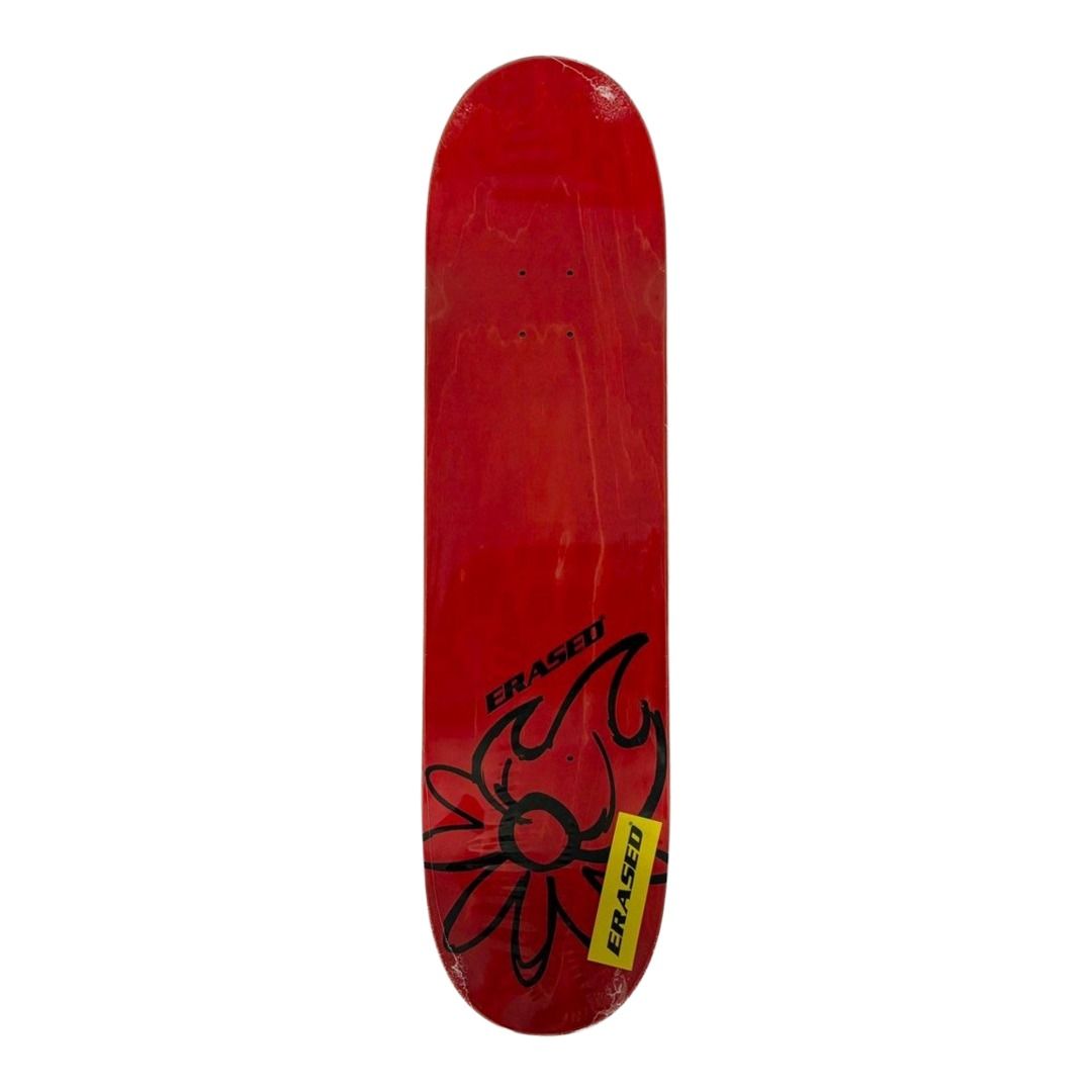 Erased “Red Girls” 8.0” x 31.4” Skateboard Deck — top-ply view