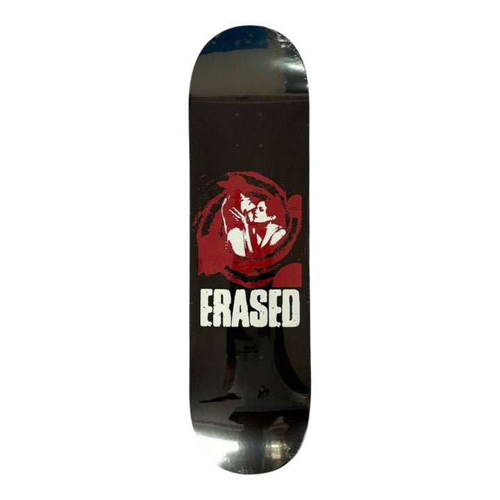 Erased “Red Girls” 8.0” x 31.4” Skateboard Deck — underside graphic view