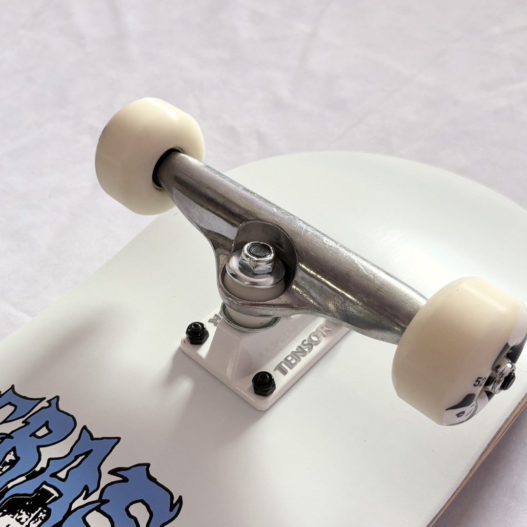 Erased “You Can’t Stop Progress White” 8.0” x 31.4” / 8.25” x 31.5” Custom Skateboard Complete