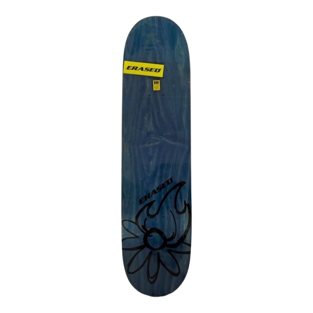 Erased “You Can't Stop Progress White” 8.0” x 31.4” / 8.25” x 31.5” Skateboard Deck — top-ply view