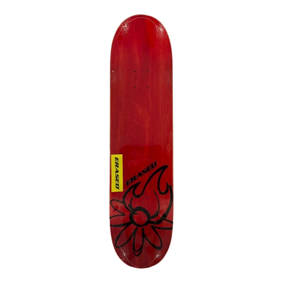 Erased “You Can't Stop Progress Black" 8.0” x 31.4” / 8.25” x 31.5” Skateboard Deck — top-ply view