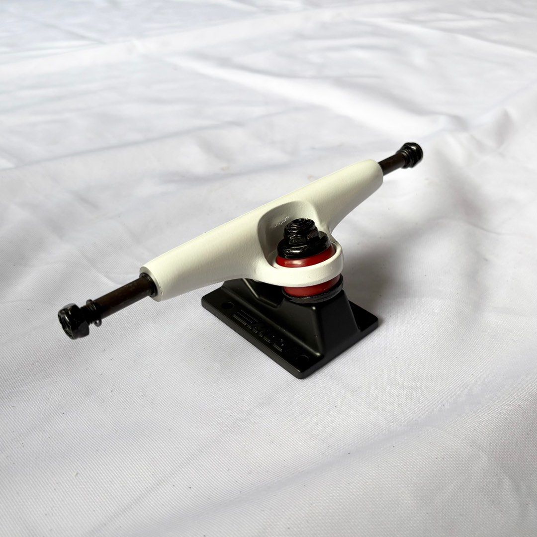 Fury White and Black 8.0”/8.25” Double Hollow Skateboard Trucks