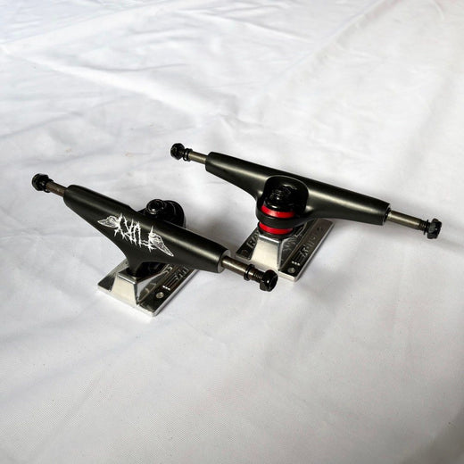 Fury "Black and Silver" 8.0” / 8.25” Double Hollow Skateboard Trucks - 8.0"