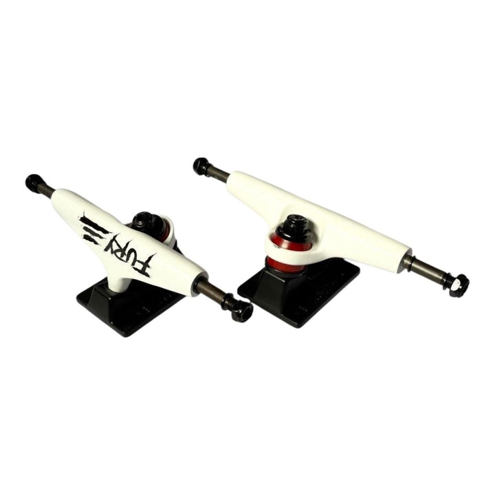 Fury “White and Black” 5.25”/5.5” Double Hollow Skateboard Trucks — truck pair overview