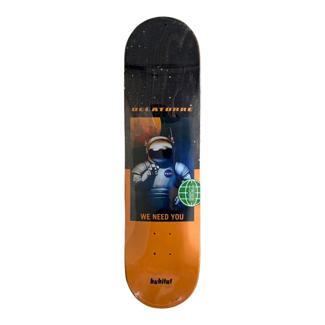 Habitat “Astronaut” 8.175″ x 32.0″ Brian Delatorre Pro Model Skateboard Deck