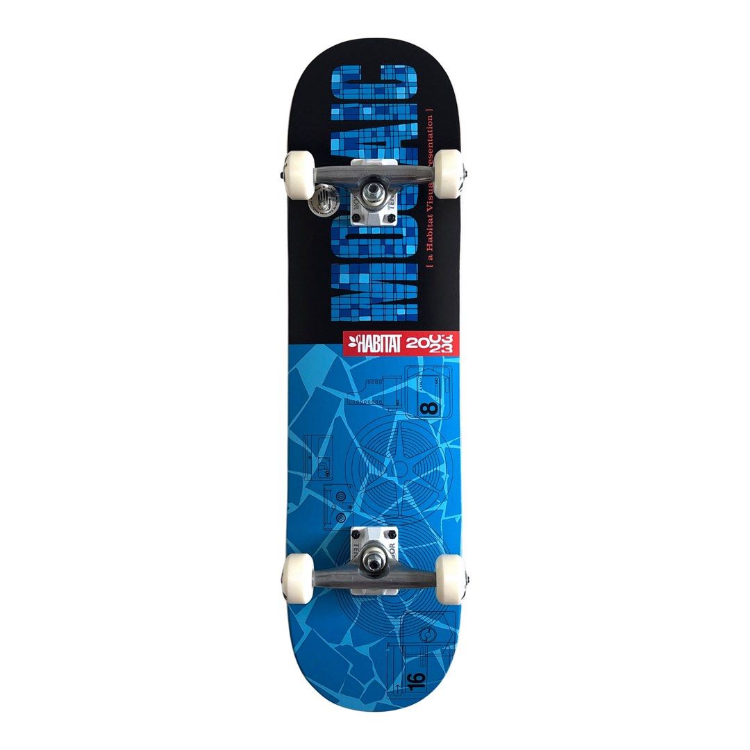 Habitat “Mosaic” 8.125″ x 32.0″ Custom Skateboard Complete