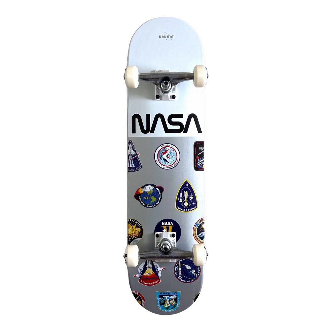 Habitat x NASA “Array White” 8.0″ x 32.0″ Custom Skateboard Complete