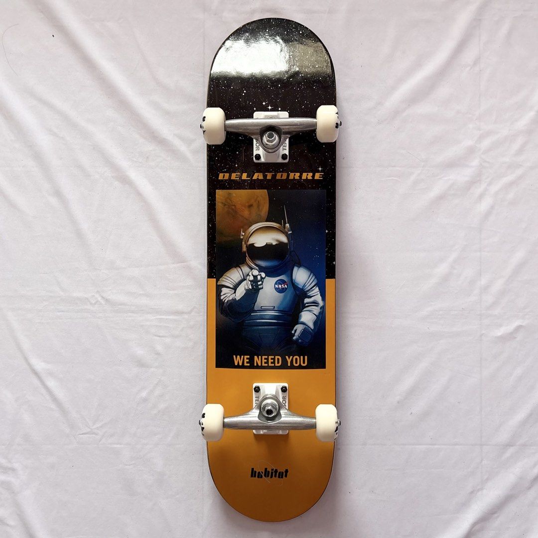 Habitat x NASA “Recruitment” 8.0” x 32” Brian Delatorre Model Custom Skateboard Complete